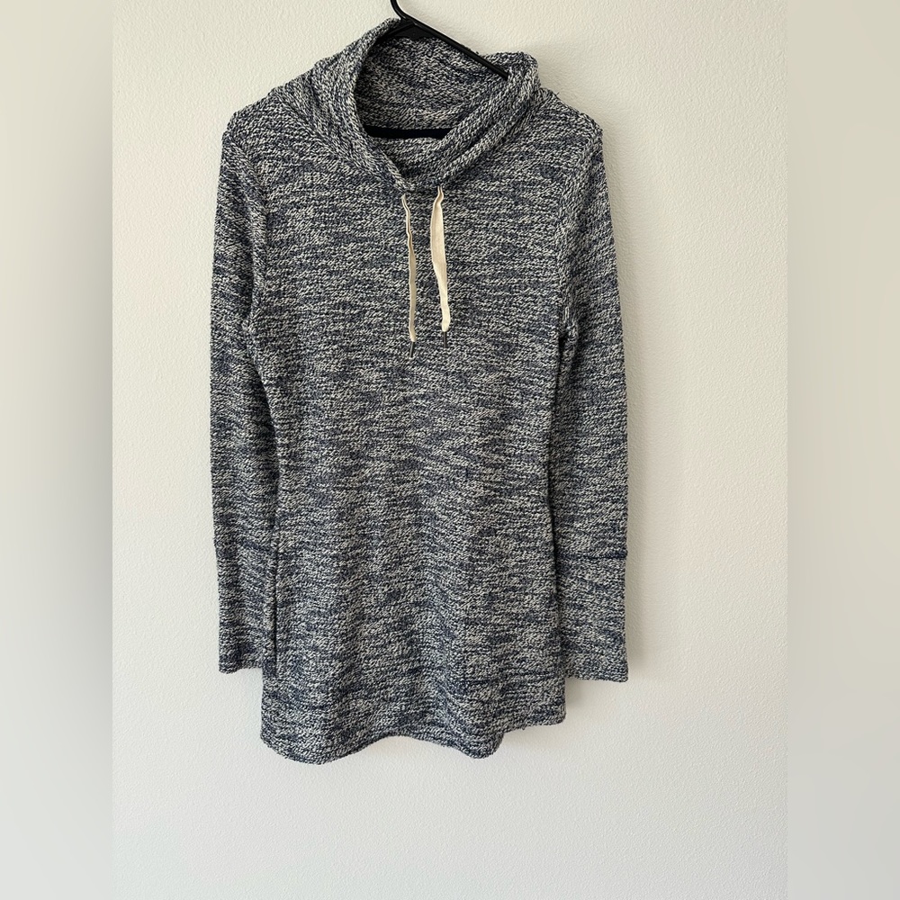 Swoop neck sweater dress